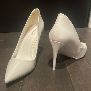 Aldo all white heels